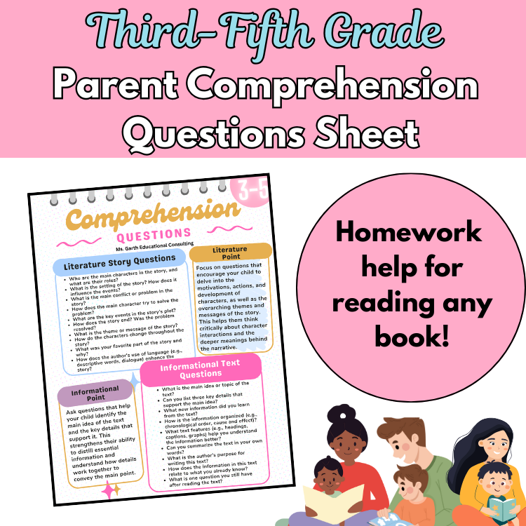 Third-Fifth Grade Reading Comprehension Homework Questions