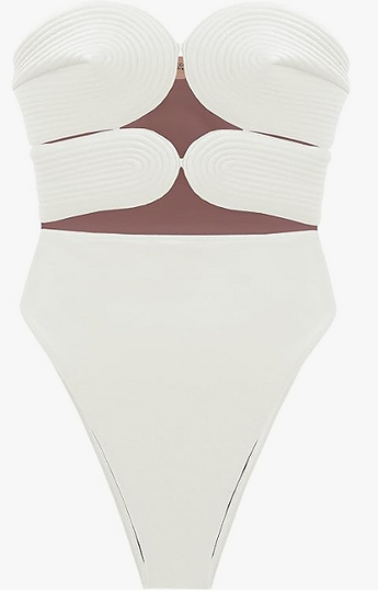 Adriana Degreas Solid High-Leg Matelasse Swimsuit.PNG
