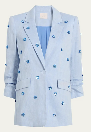 Cinq a Sept Kylie Embellished Linen Blazer.PNG