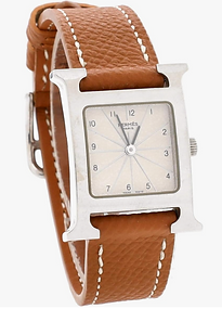 Hermes, Pre-Loved Heure H Quartz Watch Stainless Steel and Leather 21