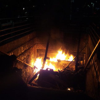 brennende U-Bahn-Station in Santiago de Chile, 2020
