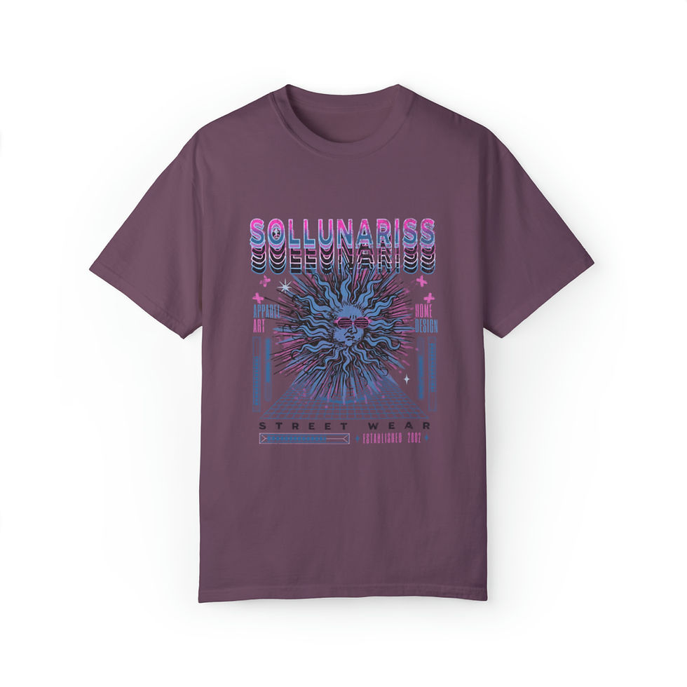 Thumbnail: Sollunariss® Concert Retro Style Garment-Dyed T-shirt