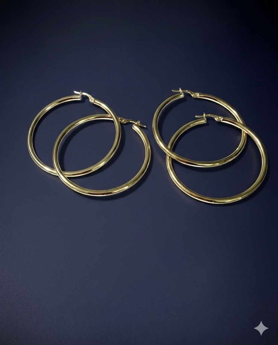 Argollas Clásicas Lisas 10K Gold