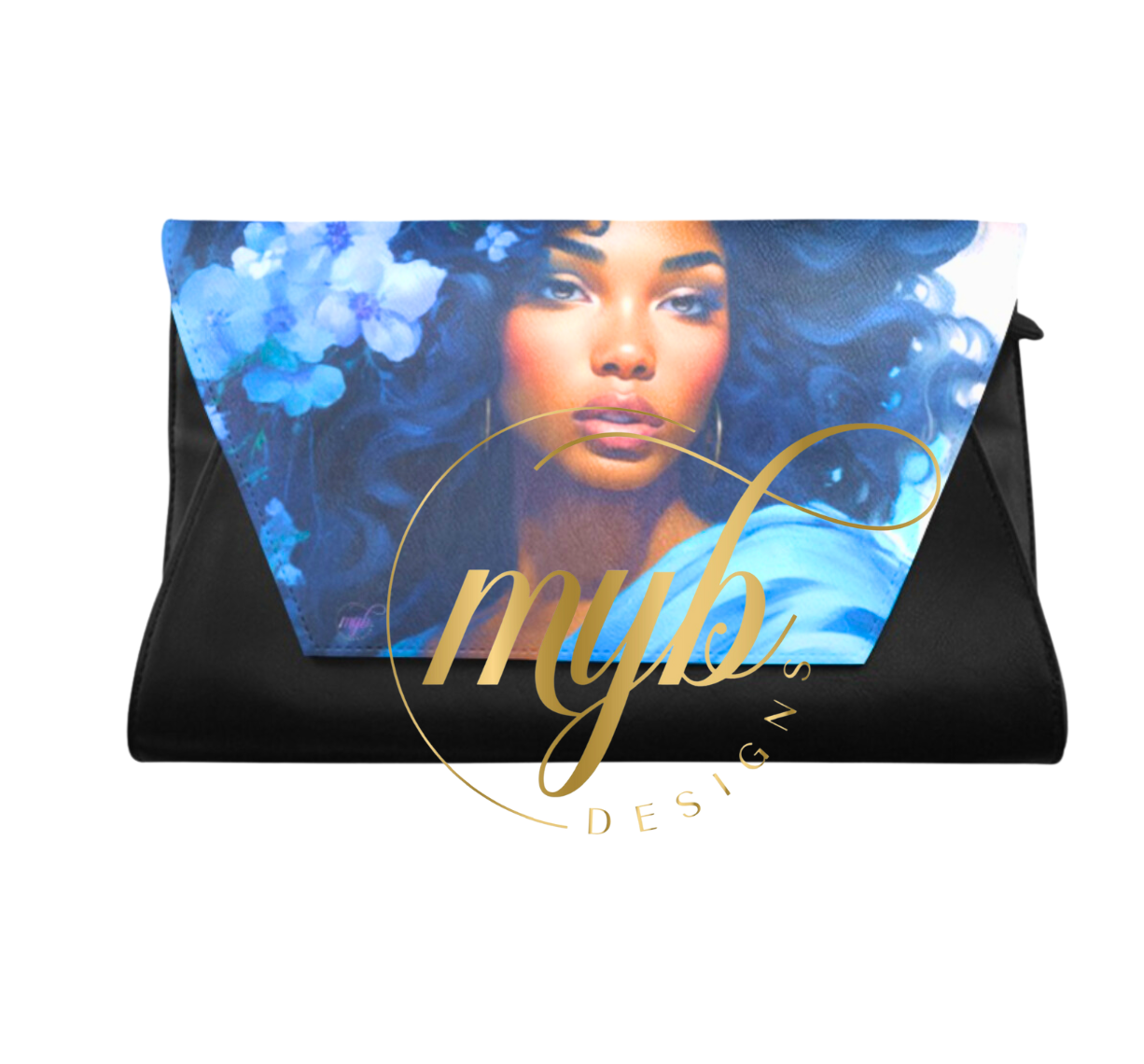 Blue and White Beauty Clutch Bag