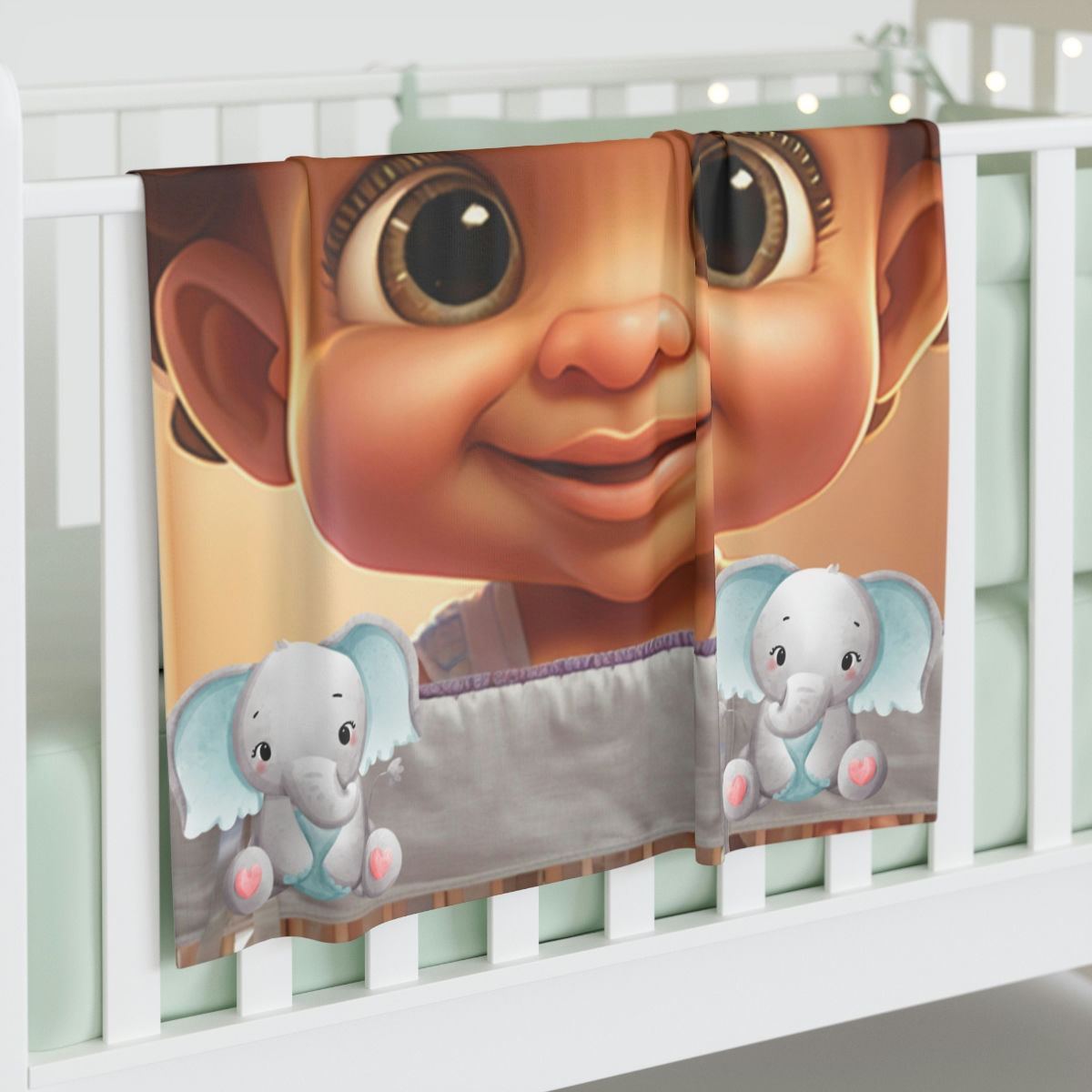 Cute as a Button Collection: "Reese" - Baby Swaddle Blanket