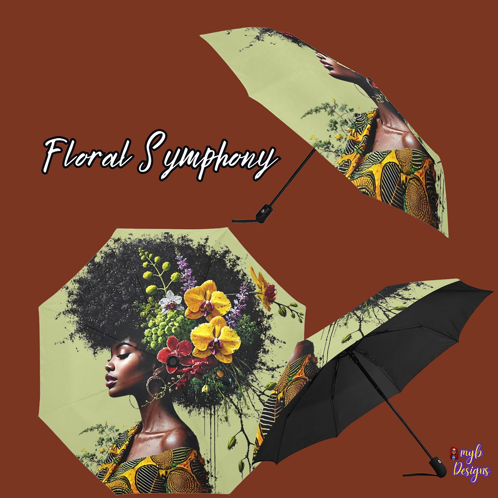 "Floral Symphony" Anti-UV Auto-Foldable Umbrella