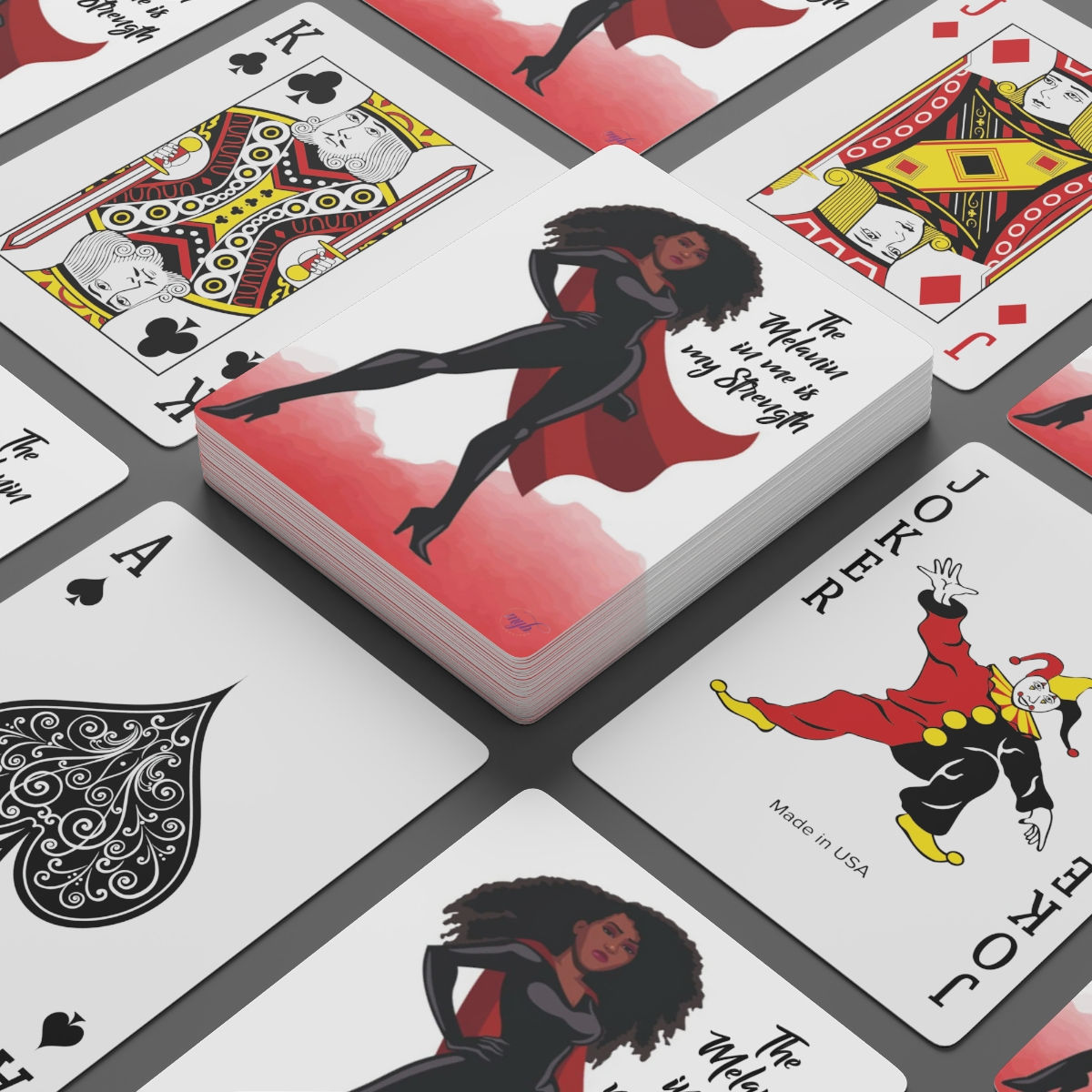 Custom Poker Cards: The Melanin in me is my Strength