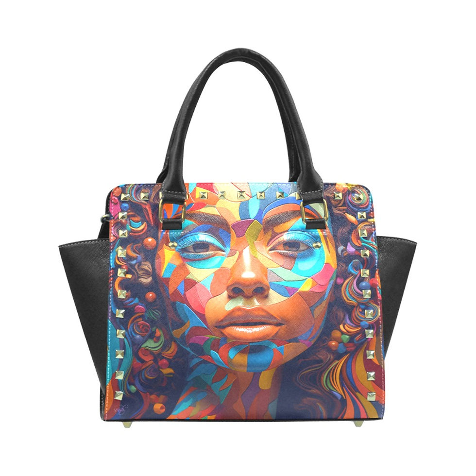 "My Black is Beautiful" Rivet Shoulder Handbag