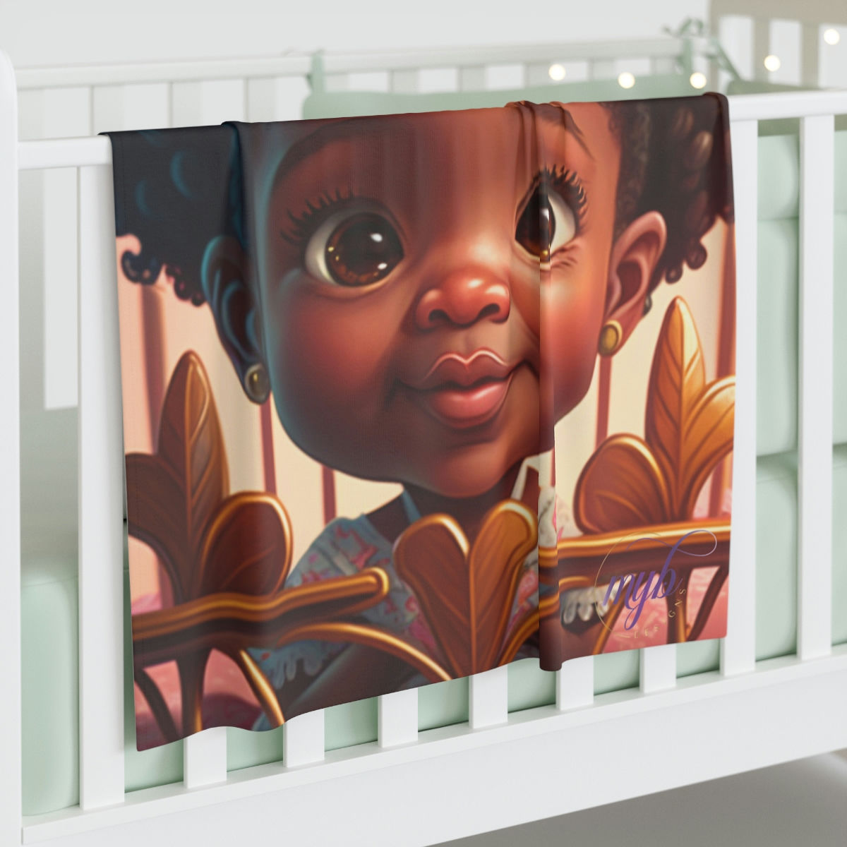 Cute as a Button Collection: "Chewie" - Baby Swaddle Blanket