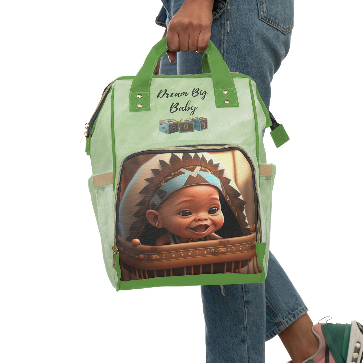 Cute as a Button Collection: "Schuyler" - Multifunctional Diaper Backpack