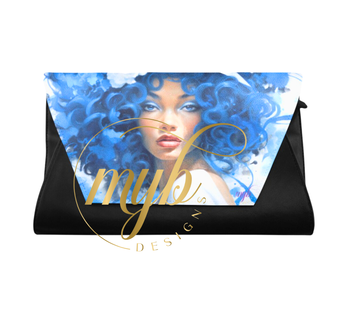 Blue and White Beauty Clutch Bag