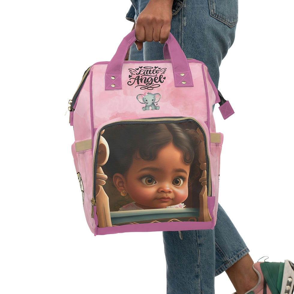 Thumbnail: Cute as a Button Collection: "Lenna" - Multifunctional Diaper Backpack
