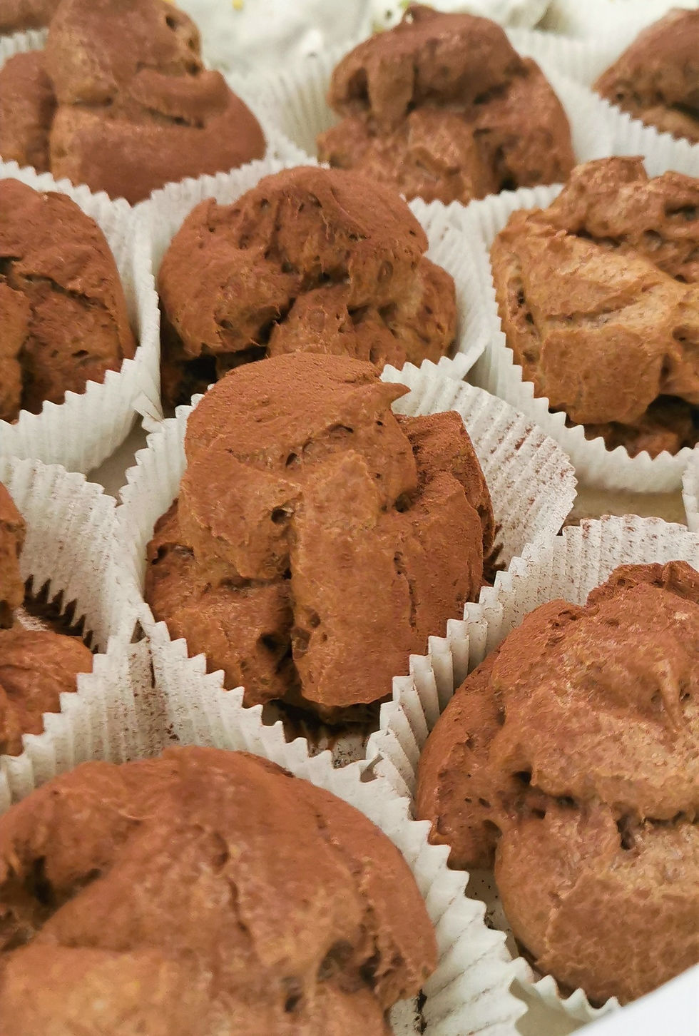 Bignè al cacao al cioccolato