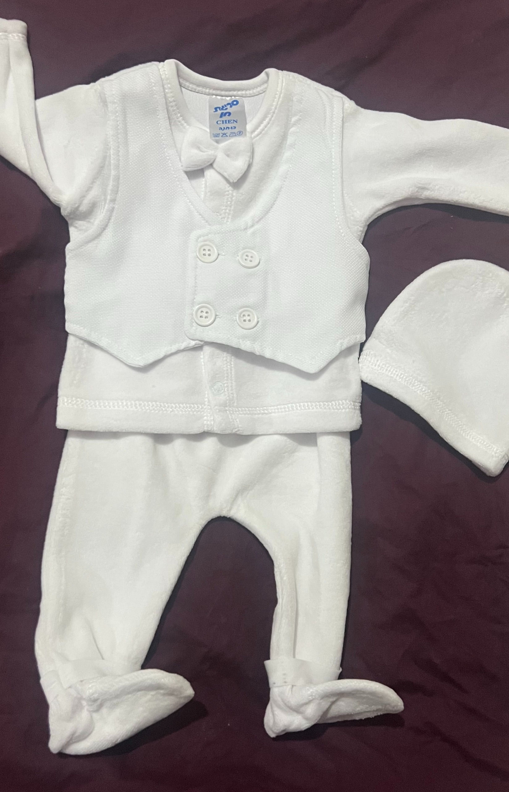 Chen Velour Four Buttons Vest