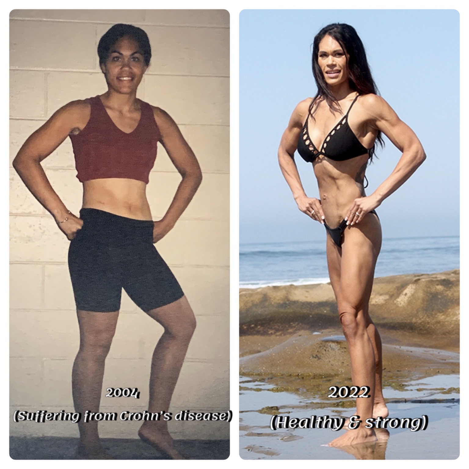 Stefanie’s personal journey, photographed in 2004 and 2022