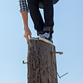 Person Balancing on Pole