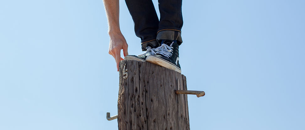 Person Balancing on Pole