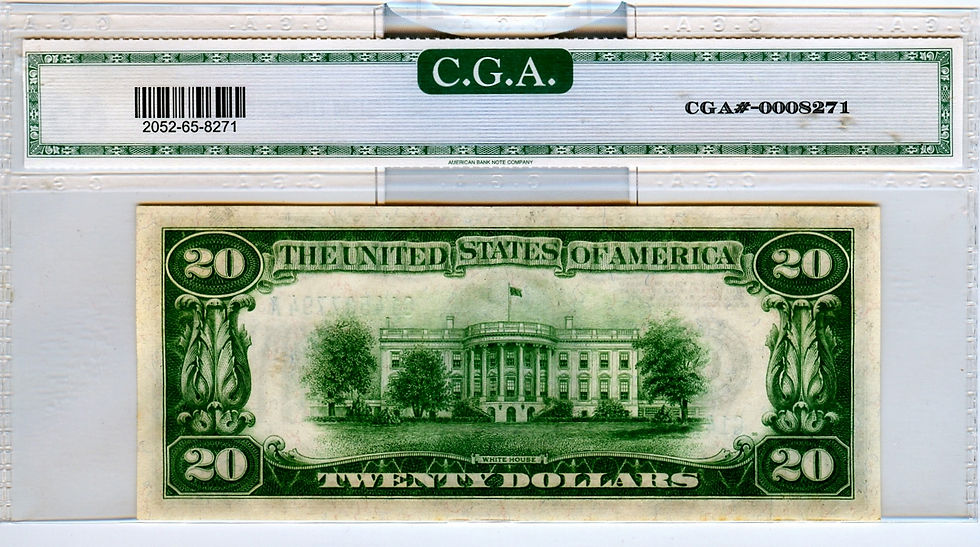 Thumbnail: FR 2052 G 1928 B $20 Federal Reserve Note CGA 65