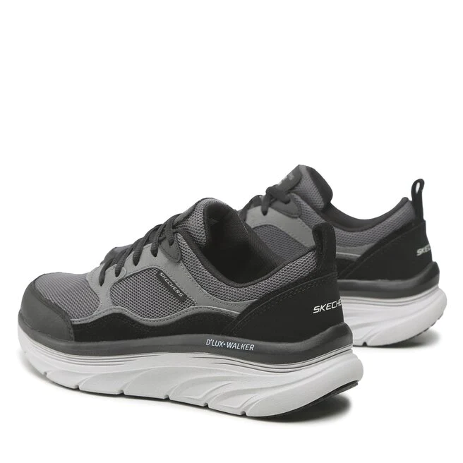 Thumbnail: Tenis Hombre Skechers Dlux Walker New Moment Negro Gris - 232363-BKCC