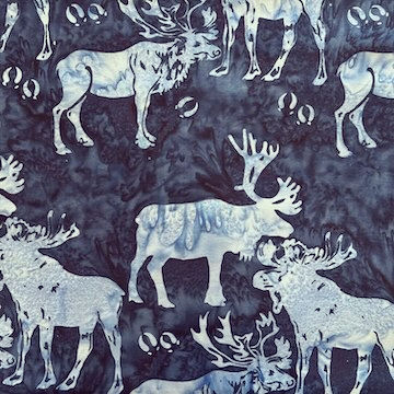 Thumbnail: HF Batik Moose and Caribou
