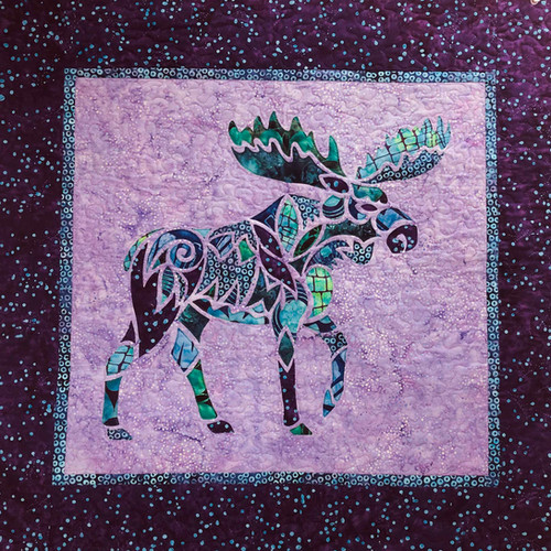 Alaska Mosaic Moose Quilt Kit quiltedraven