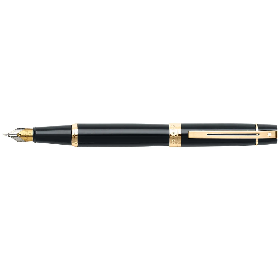 Thumbnail: Sheaffer 300 Glossy Black With Gold Tone Trim M FP