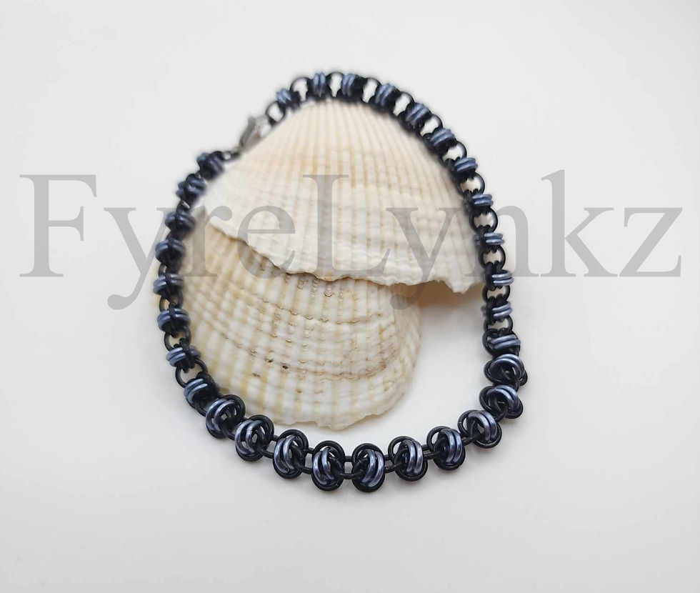 Thumbnail: Midnyte Star Barrel Weave Bracelet