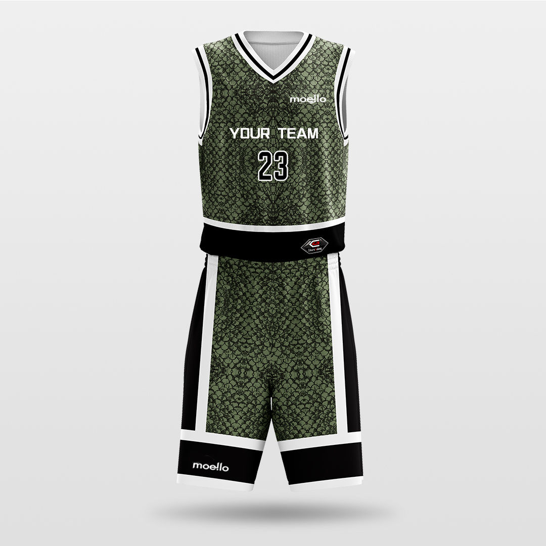"Green Mamba" Basketball Jersey Set