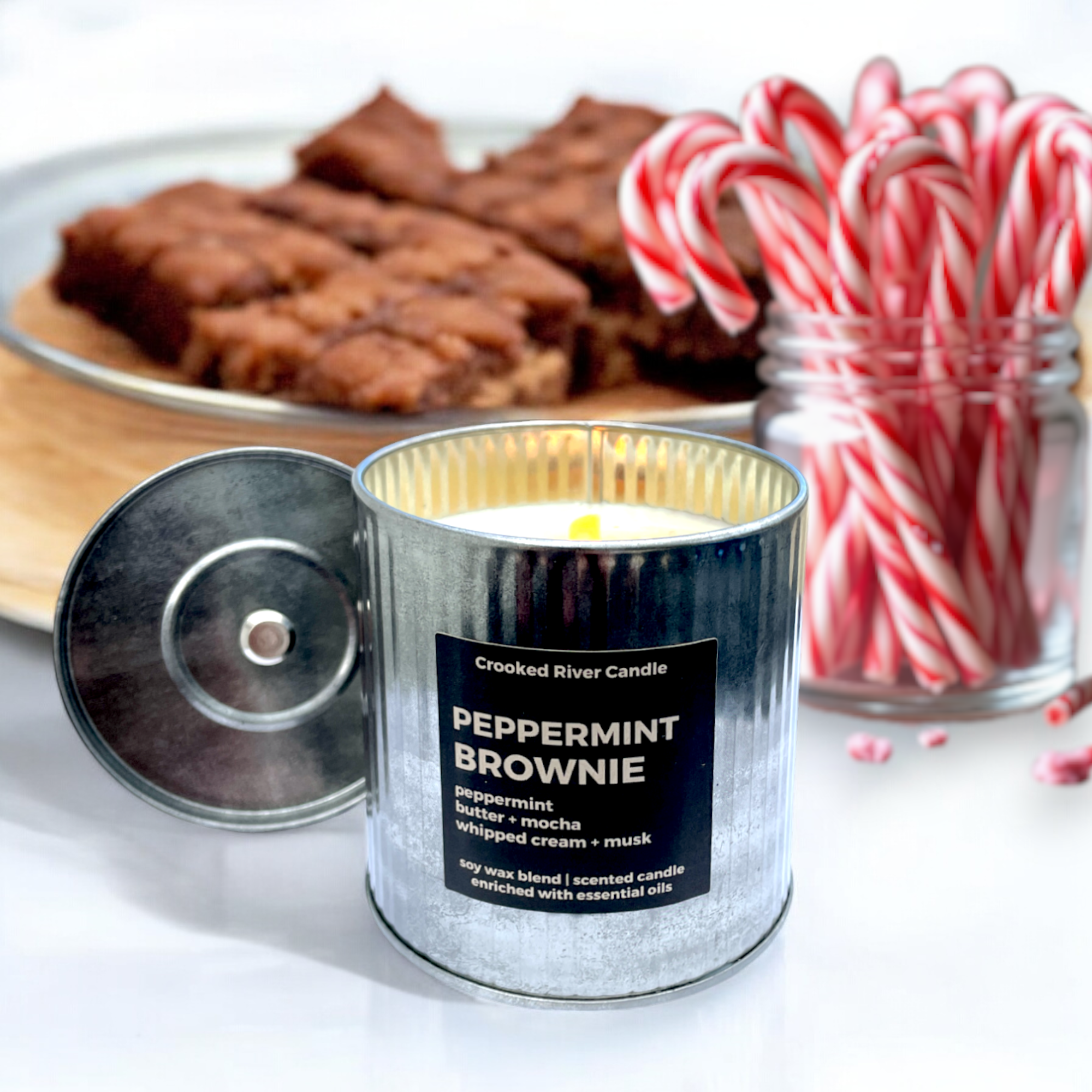 Peppermint Brownie - Rustic Tin Candle