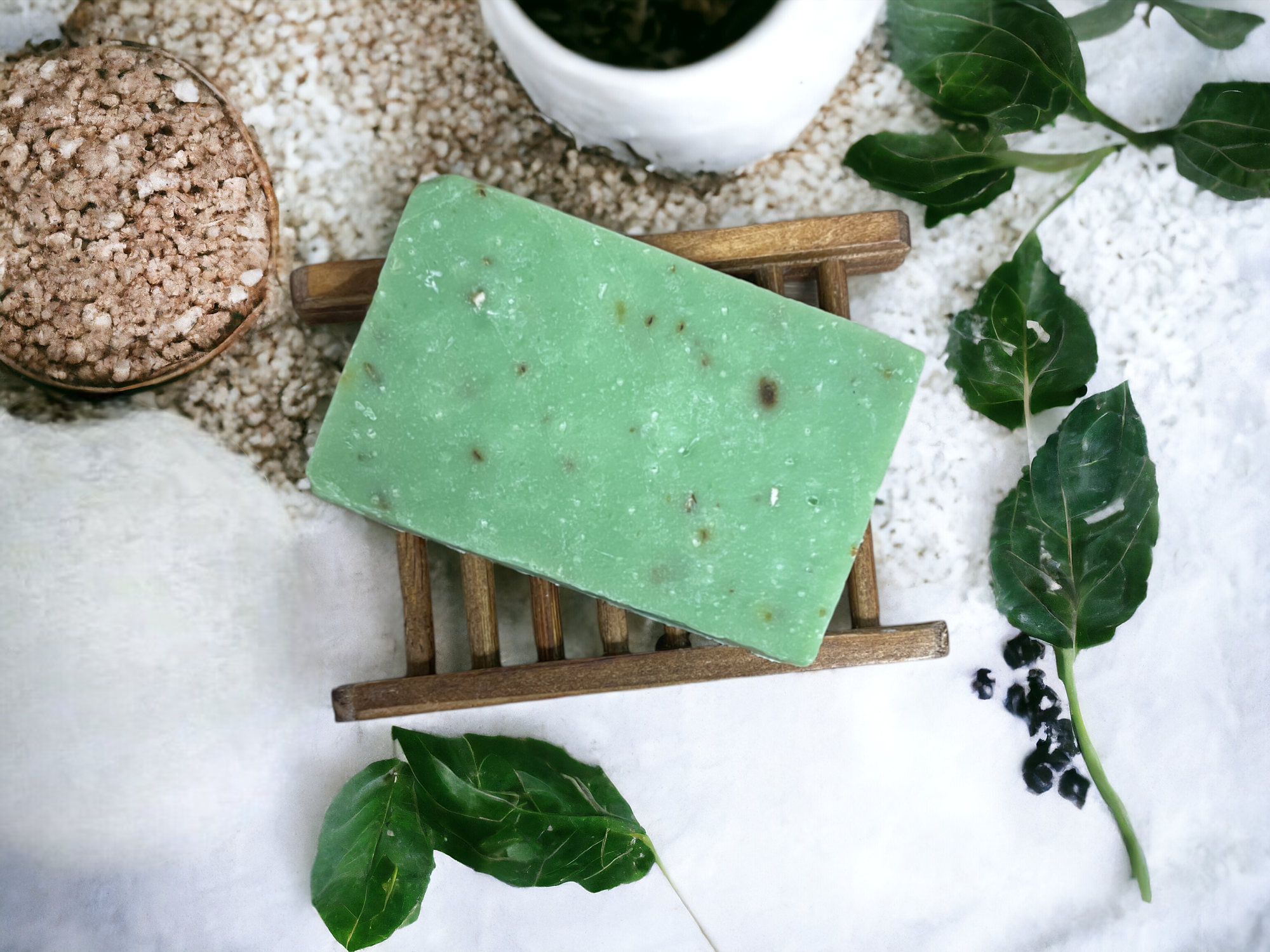 Green Earth Soap with Bamboo Soap Saver