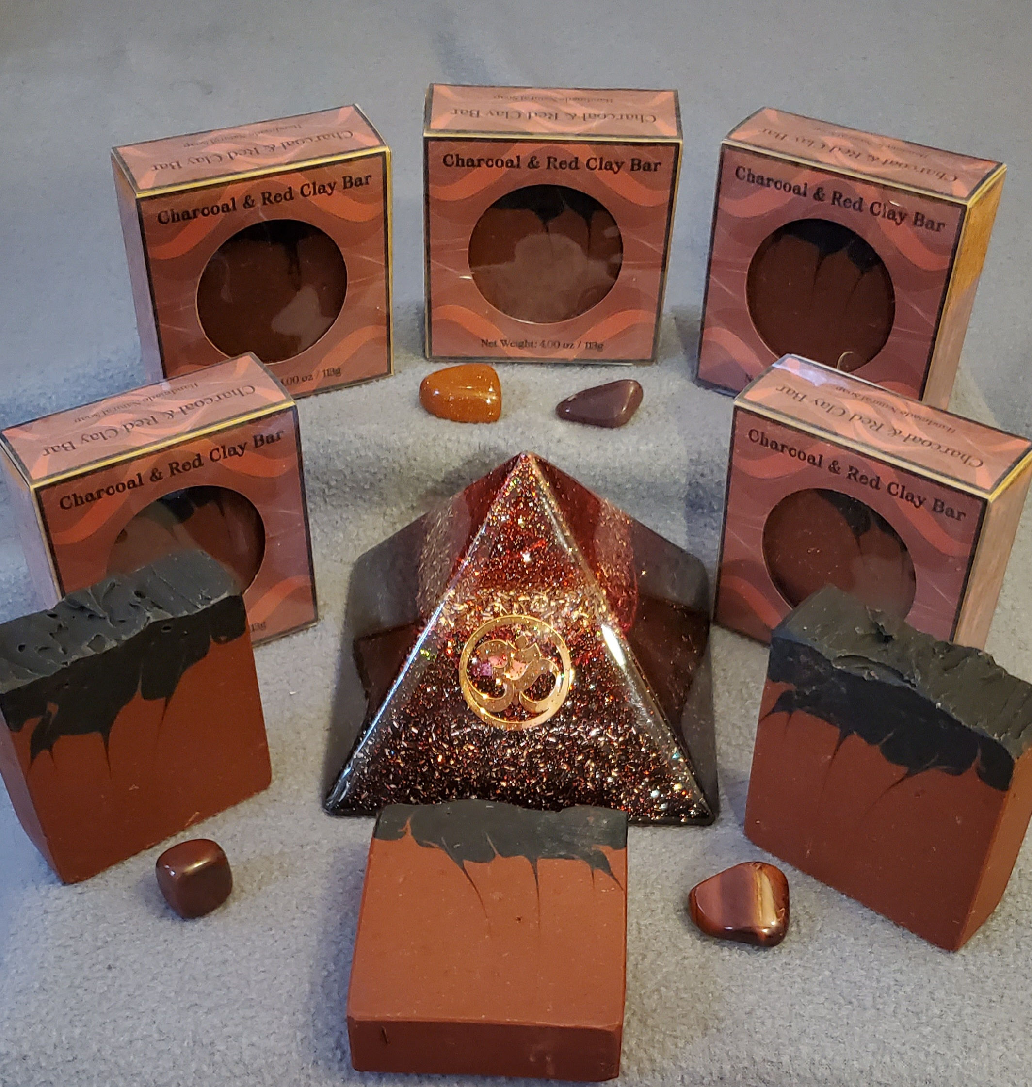 Charcoal & Red Clay Bar