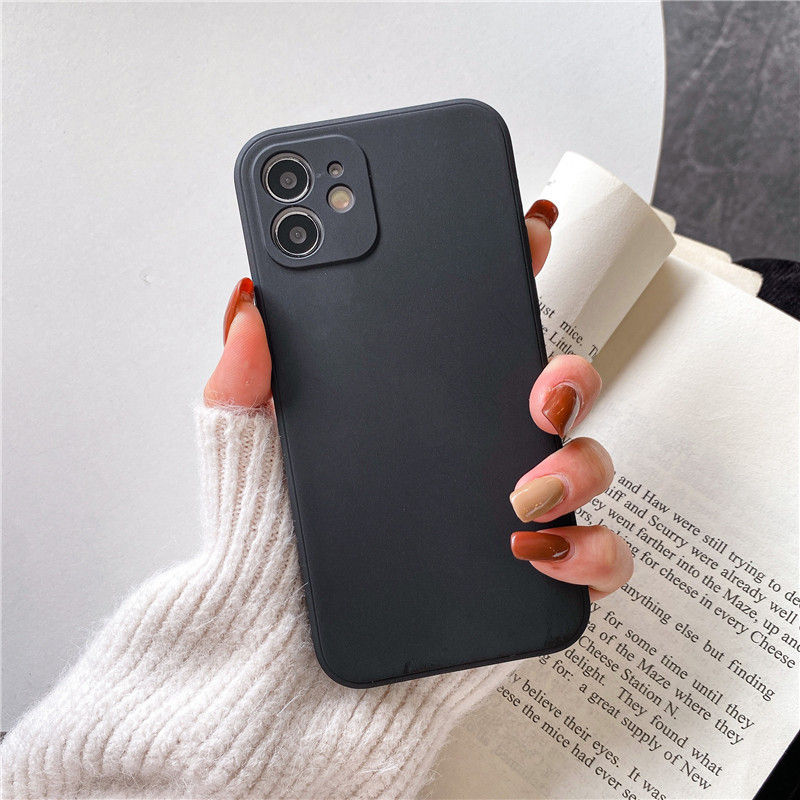 Miniatura: Black Liquid Silicone Phone Case for iPhone (Soft Cover)