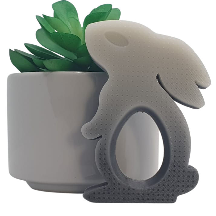 Grey Bunny Teether