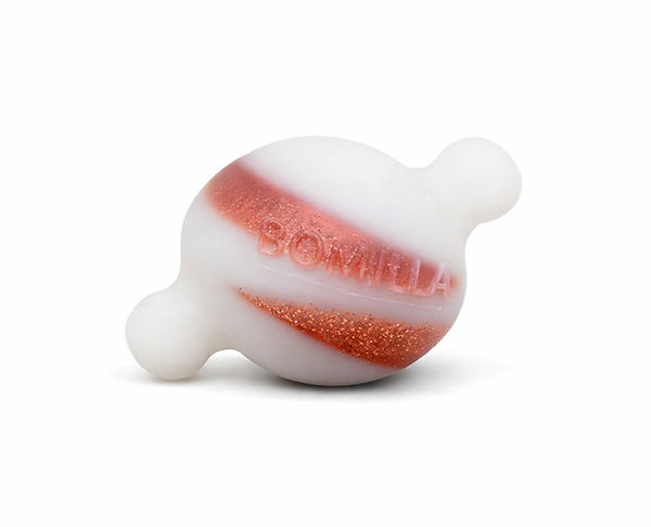 Soft silicone dual-teat pacifier by Bomilla, safe and gentle for any age