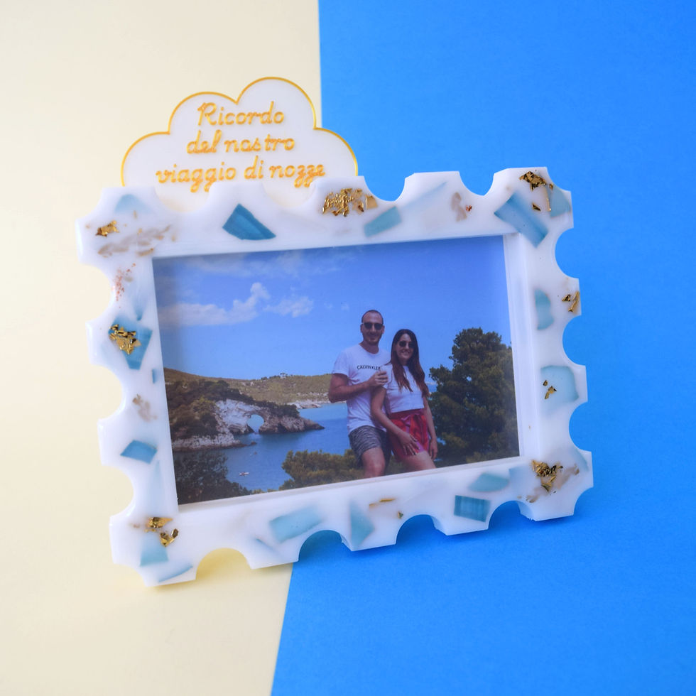 Thumbnail: Cornice riCORDA - bianca e azzurra
