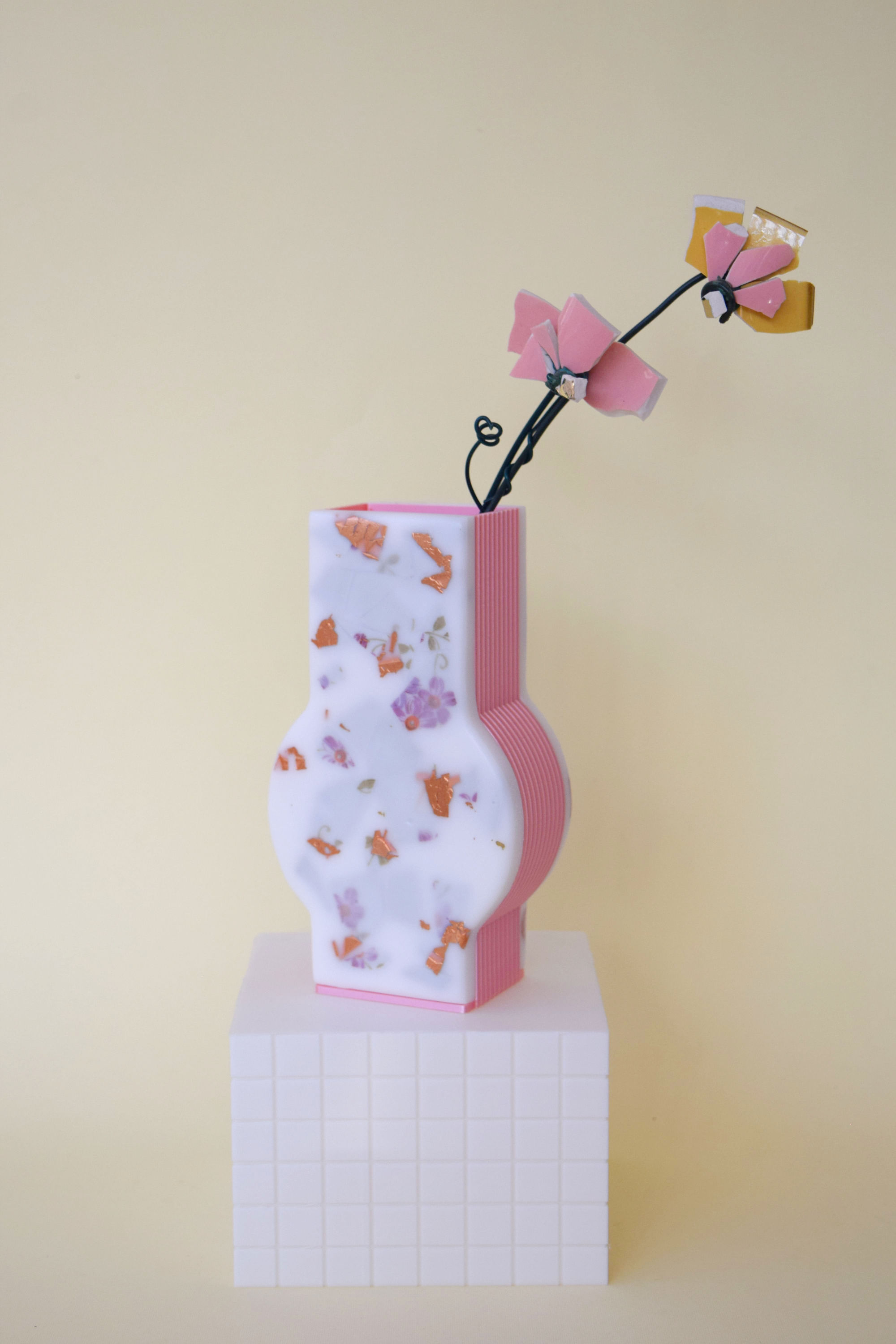 Vaso Giglio- Bianco e Rosa "I Fiorellini" Limited Edition