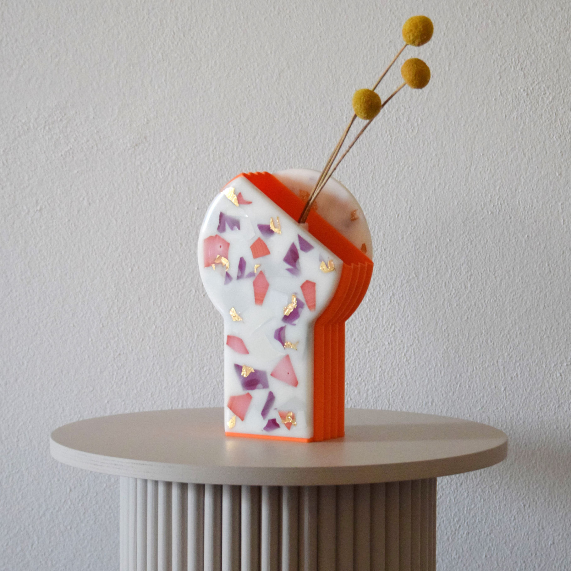 Vaso Clori - Corallo e Viola