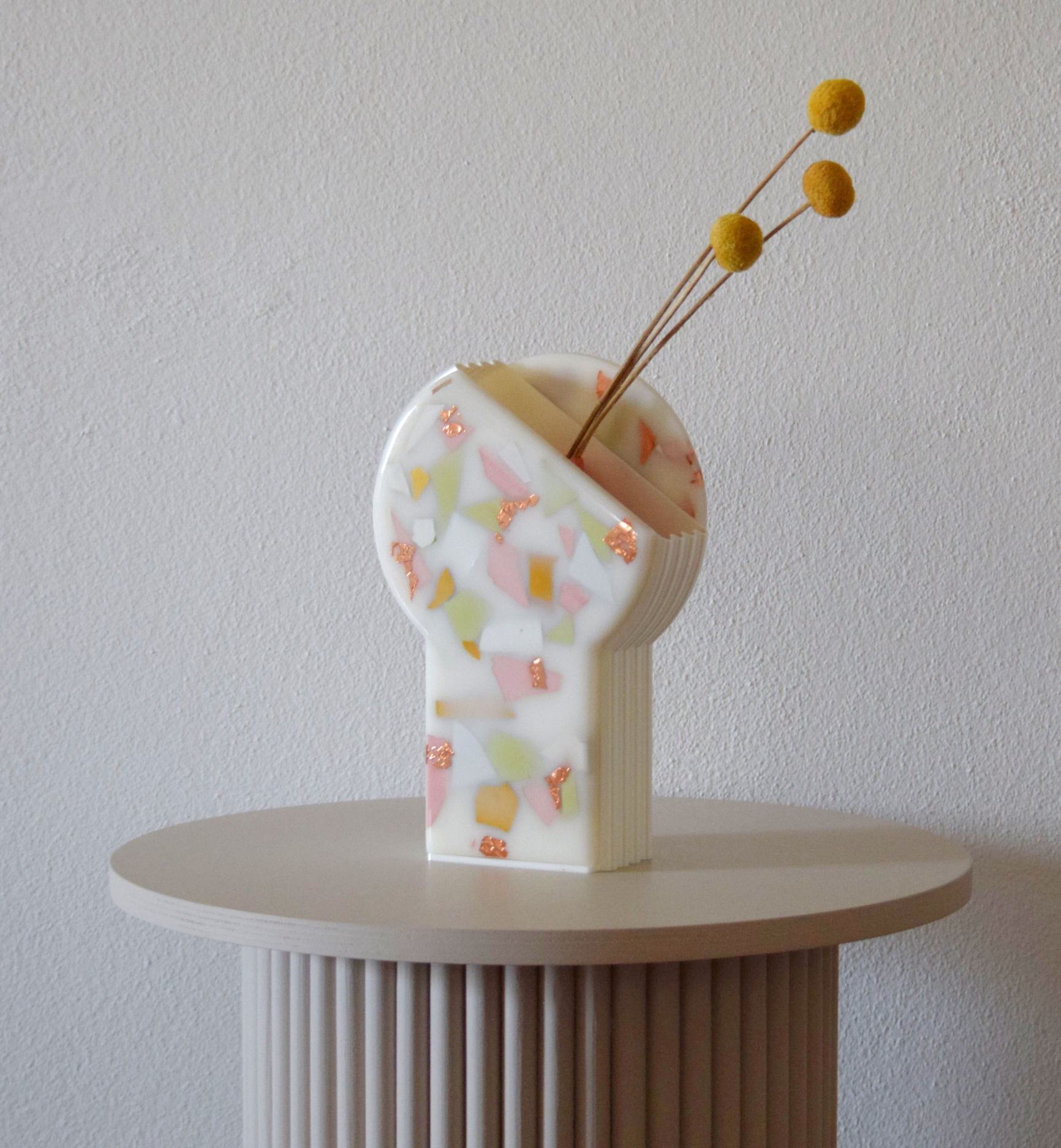 Vaso Clori - Multicolor e oro rosa