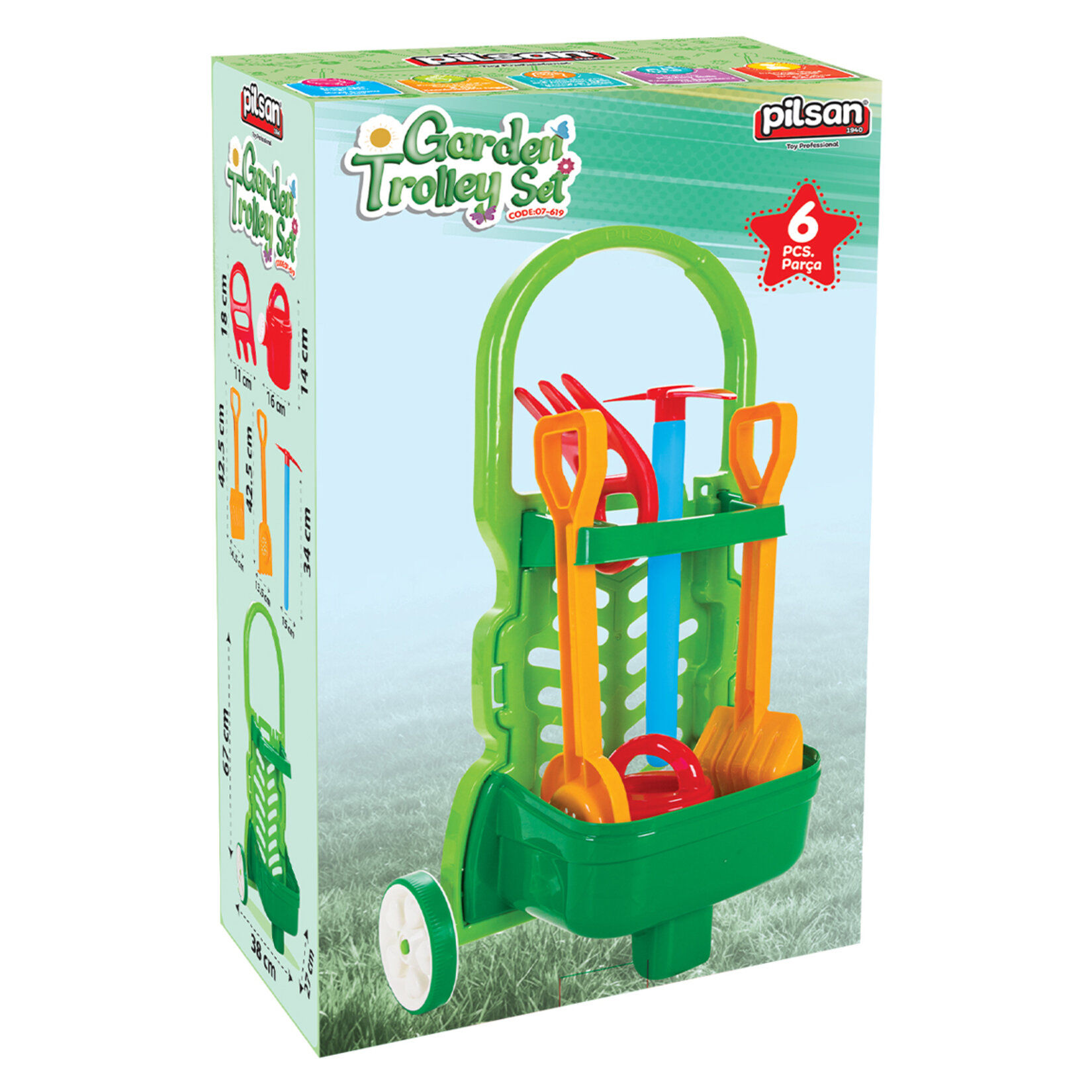 Set Karroce Kopshti për Fëmijë – Garden Trolley Set (6 Pjesë)