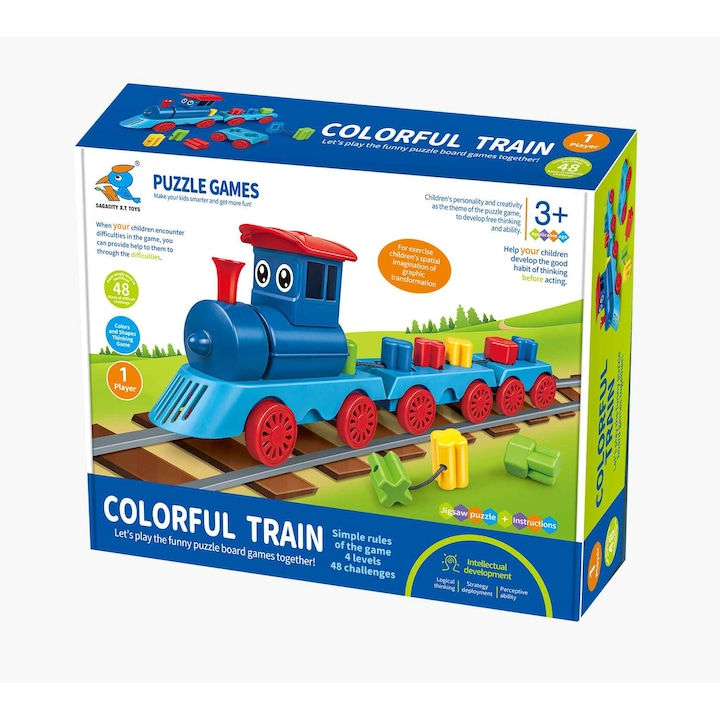 Puzzle game - colorful train