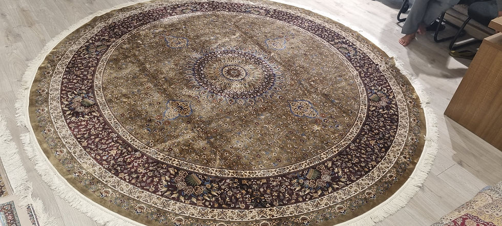 Brown Circular Rug