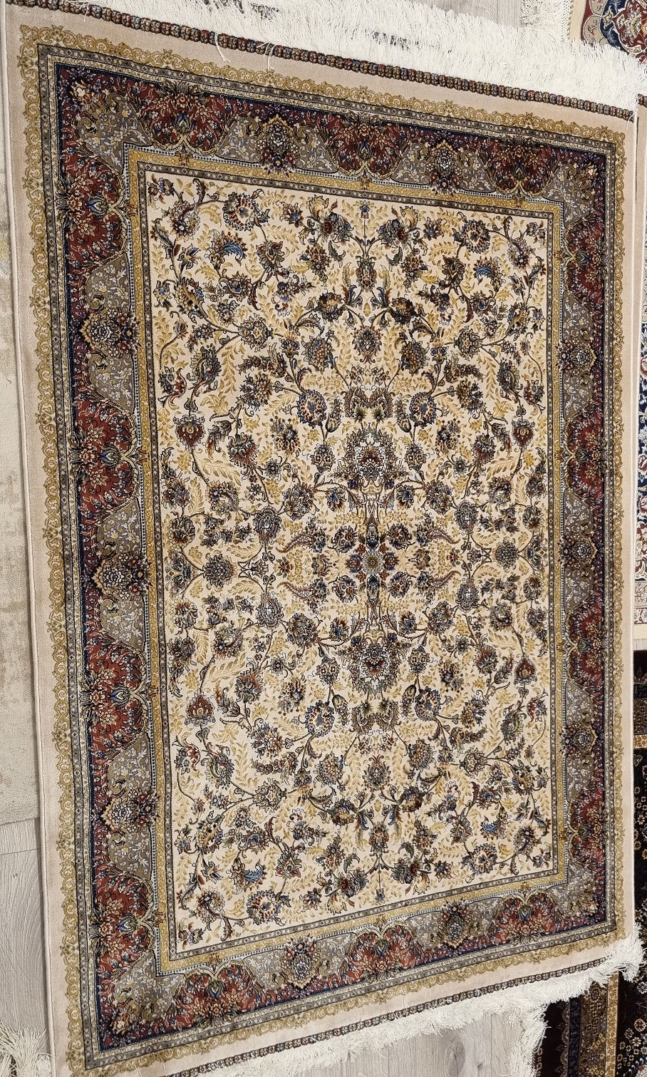 Cream Floral Persian Style Rug
