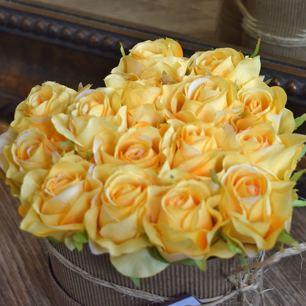 Miniatura: SF1126 Corazón de Rosas | 9 cm | Amarillas
