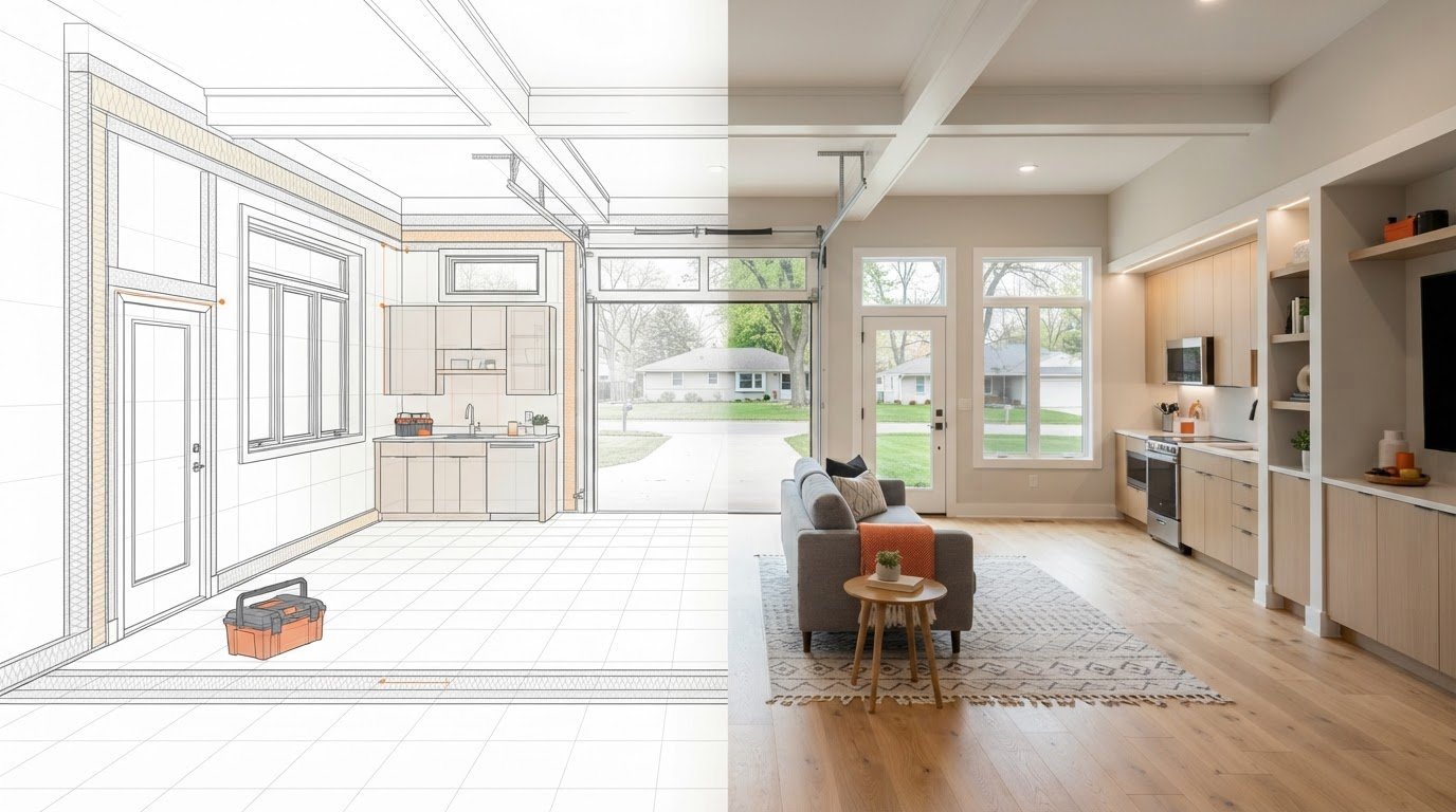 Garage Conversion to Living Space in Des Moines: 2026 Planning Guide