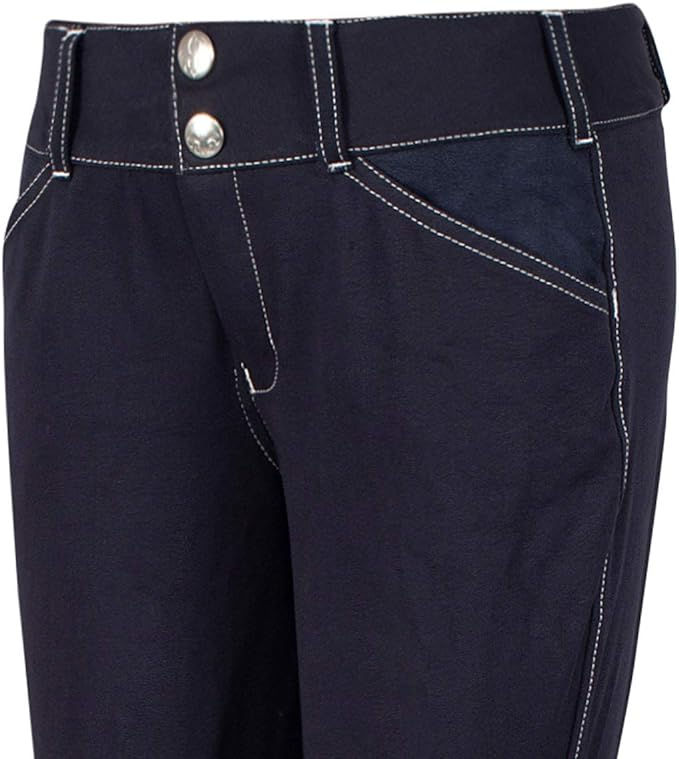 Thumbnail: EQUINE COUTURE Children's Sportif Natasha Knee Patch Breeches with CS2 Bottom