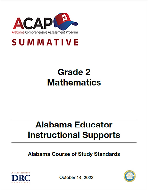 Grade 2 Mathematics Alabama Educator Instructional Supports