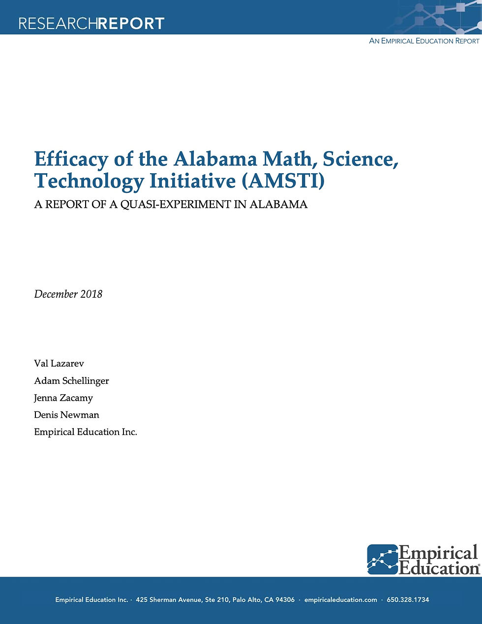 Efficacy of the Alabama Math, Science, Technology Initiative (AMSTI)