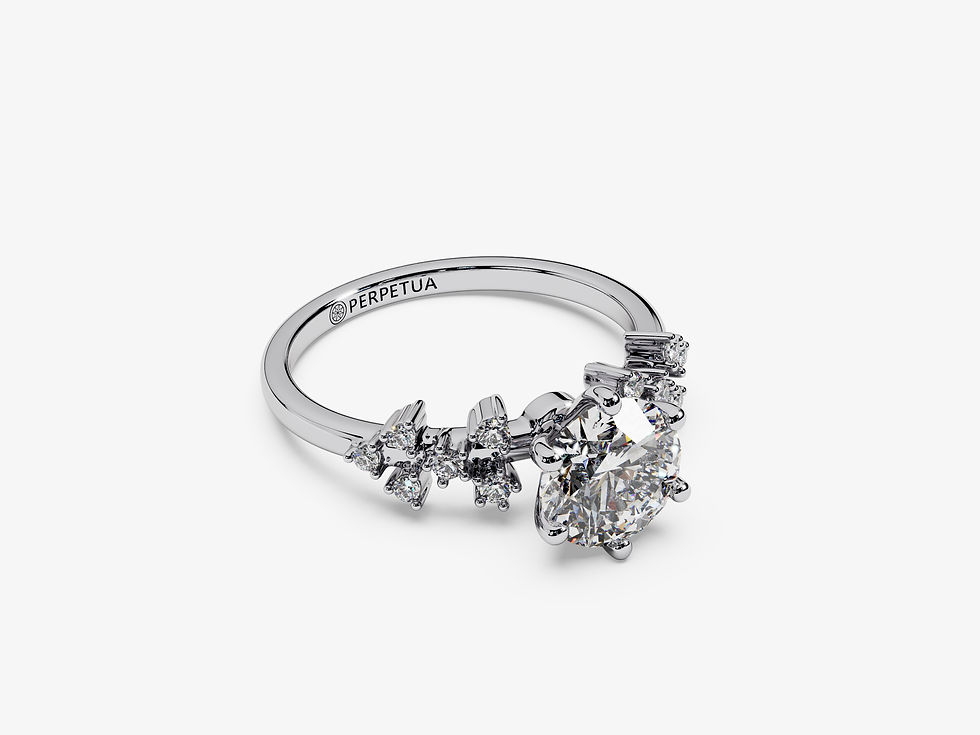 Miniatura: JAZMÍN, Anillo con Diamante Lab Corte Redondo Brillante, DEF, VS+, Id