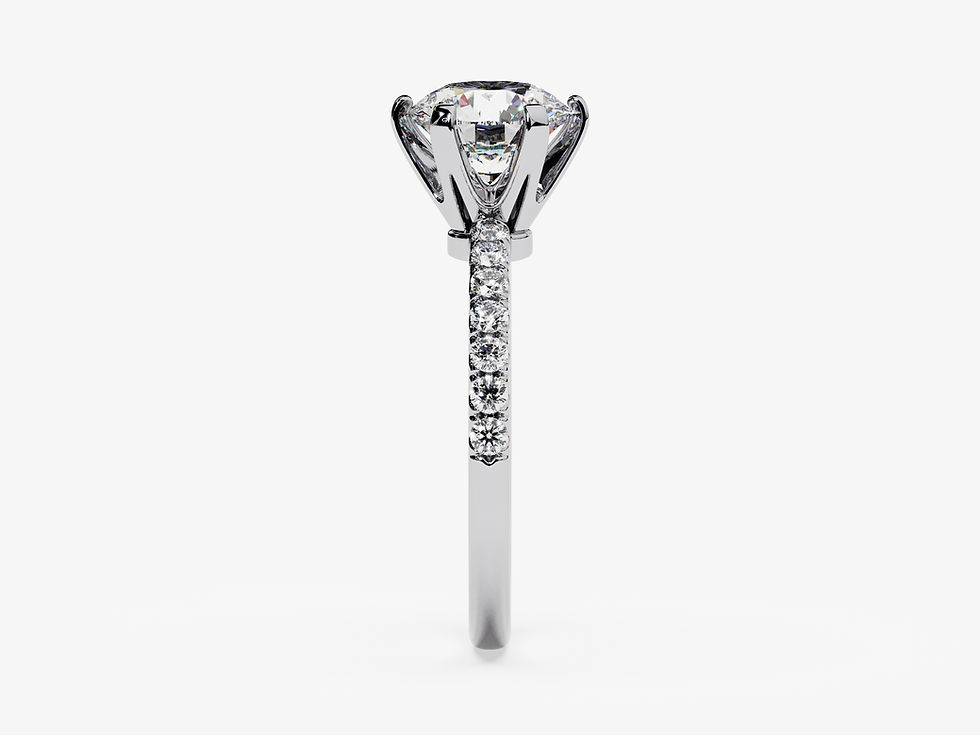 Miniatura: ESTRELLA, Anillo con Diamante Lab Corte Redondo Brillante, DEF, VS+, Id