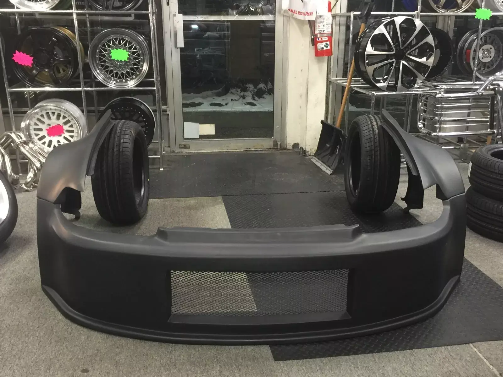 92-95 Civic 2/3dr Wide 3 piece Drag Racing Front end Bumper Fenders SFWD OPEN